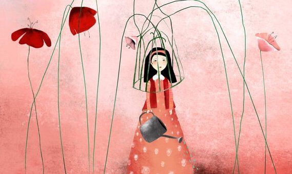 menina-cuidando-de-jardim