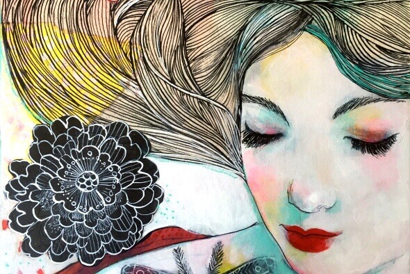 mulher-com-flores Não se procura a felicidade; tropeçamos nela