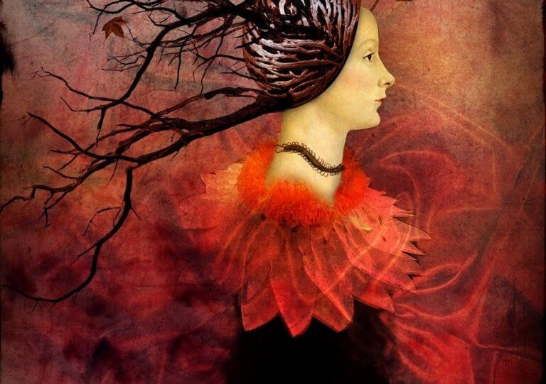 mulher-com-galhos-na-cabeca