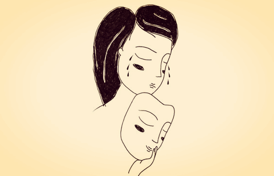 Mulher triste chorando