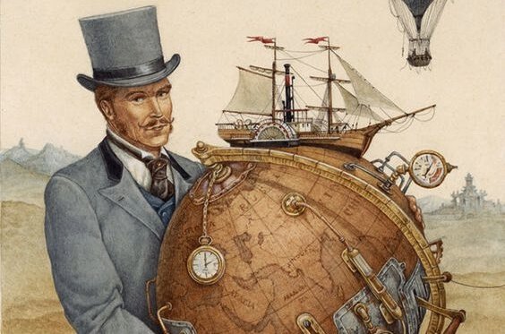 Homem segurando globo terrestre