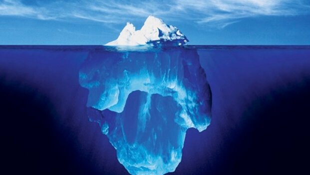 Iceberg representando a teoria do inconsciente