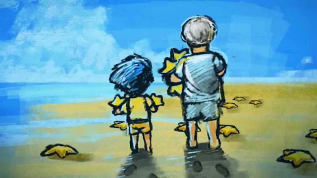 A inspiradora lenda do menino e a estrela do mar