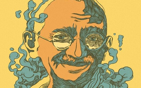ilustração-de-gandhi Frases de Gandhi para refletir