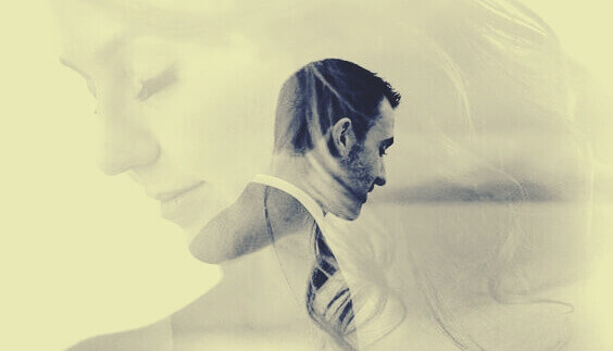 Imagens de homem e mulher sobrepostas