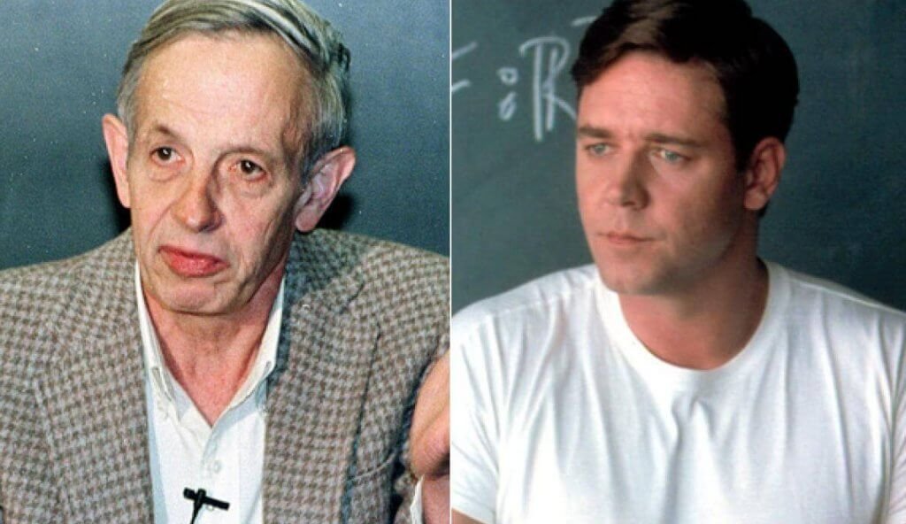 John Nash interpretado no filme 'Uma Mente Brilhante'