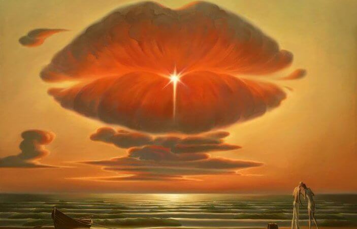 Nuvens em forma de boca