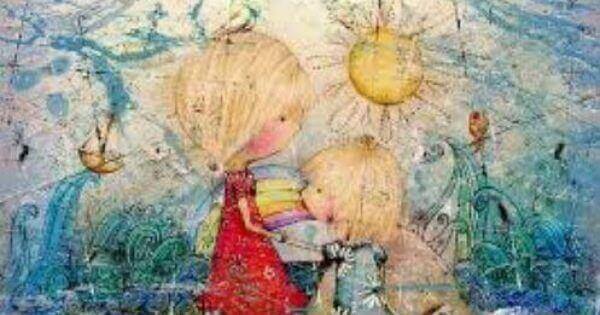 Desenho de uma mãe com seu filho