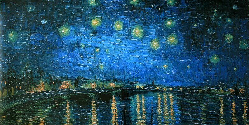 Noite Estrelada sobre o Ródano, de Vincent Van Gogh