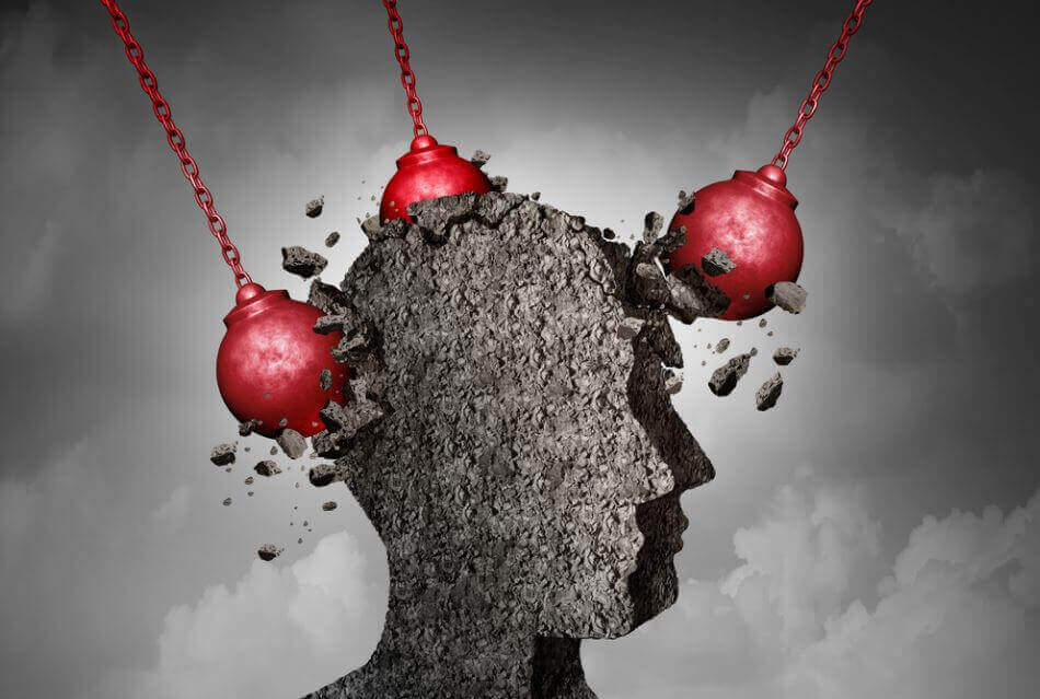 cabeca-sendo-golpeada Ideias equivocadas sobre o tratamento da depressão