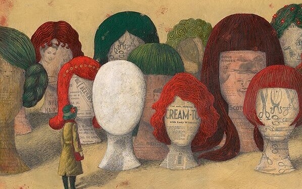 Manequins com perucas