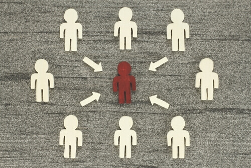 Pessoa no centro das atenções