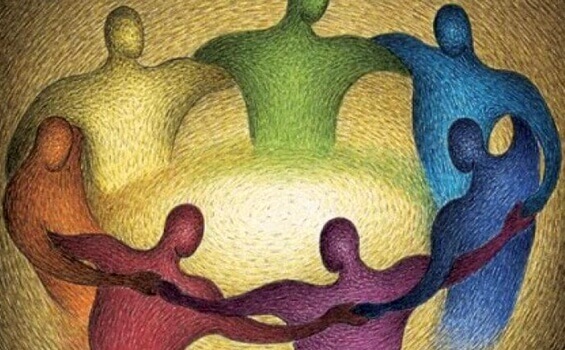 Pessoas unidas em círculo