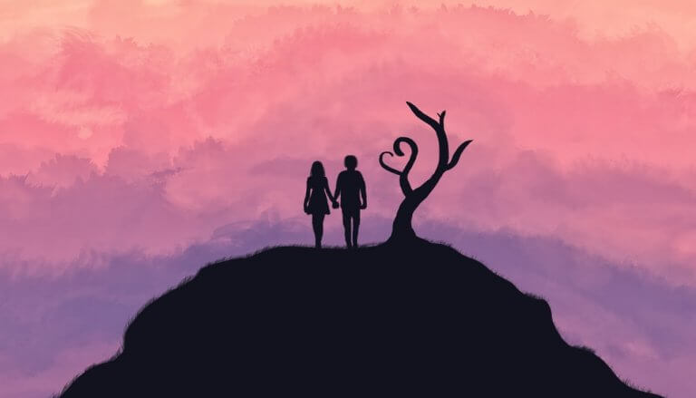 Casal de mãos dadas