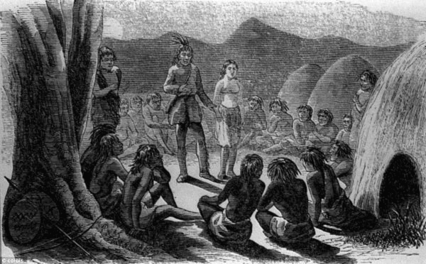 Índios reunidos