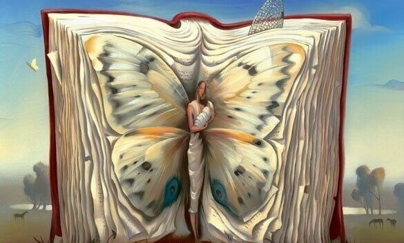 livro-com-mulher-borboleta Pequenos contos para imaginar e sonhar