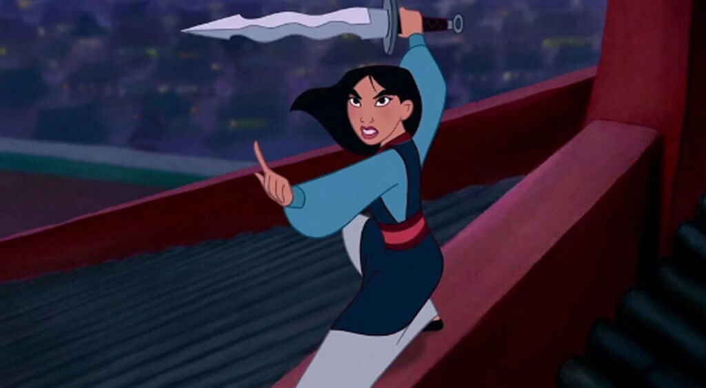 Mulan desafiando os inimigos