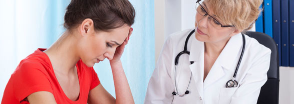 Mulher em consulta médica