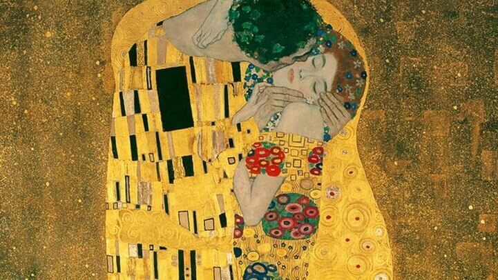 Obra de Klimt, a anatomia do beijo