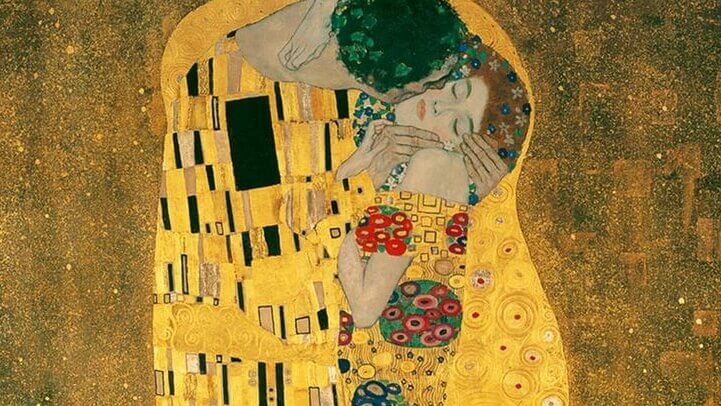 Obra de Klimt, a anatomia do beijo