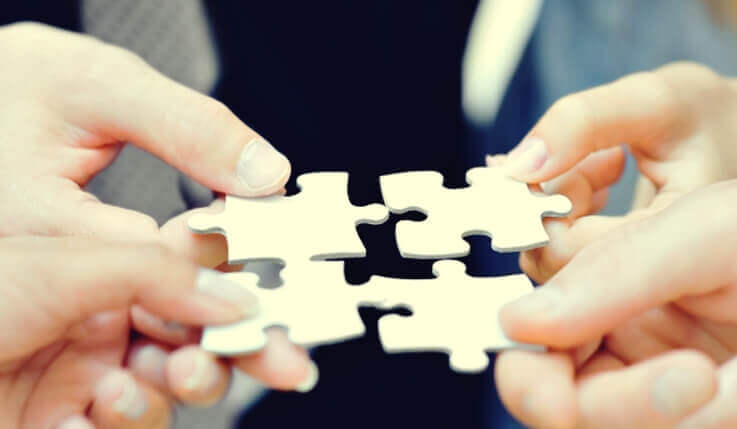 Unir peças do quebra-cabeça