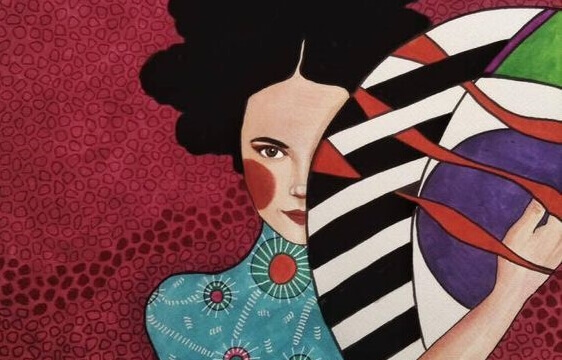 Mulher com leque