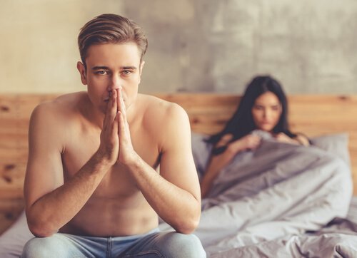 Homem com problemas de disfunção sexual