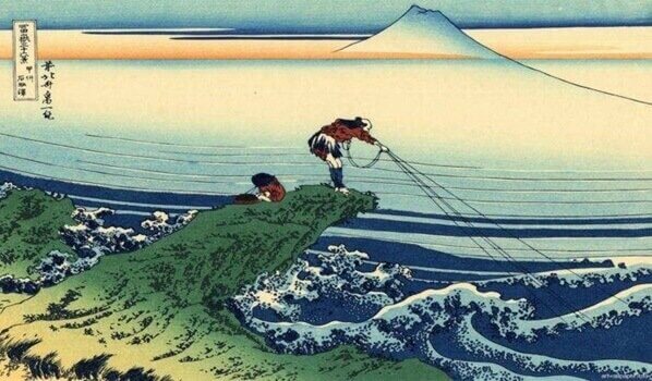 desenho-pescador O samurai e o pescador