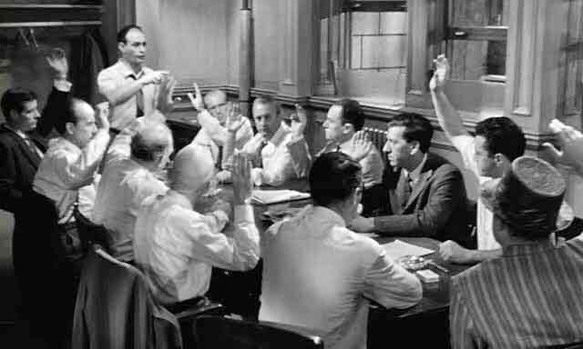Cena do filme '12 Homens e uma Sentença'