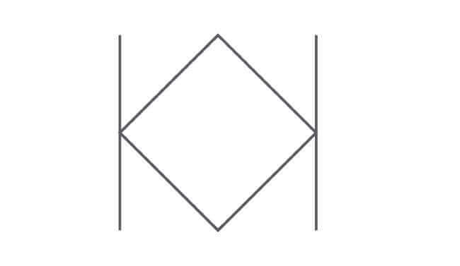 Losango dentro de linhas