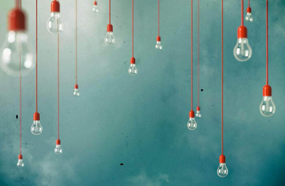 Lâmpadas penduradas