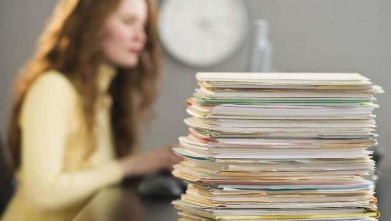 Excesso de trabalho no escritório