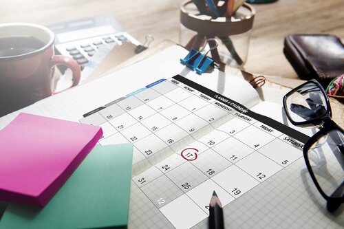 Calendário de provas