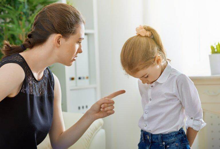Mãe brigando com sua filha