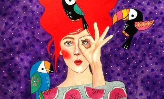 Mulher forte que entende suas emoções