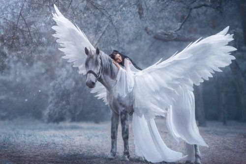 Mulher em cavalo encantado