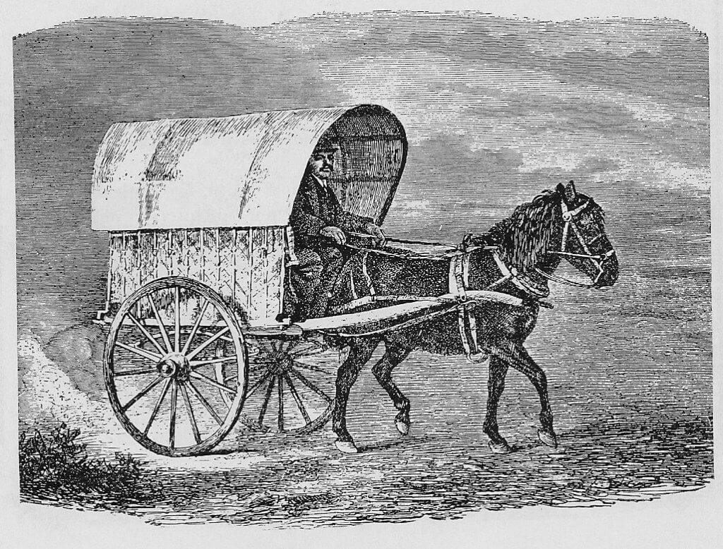 Ilustração antiga de mercante