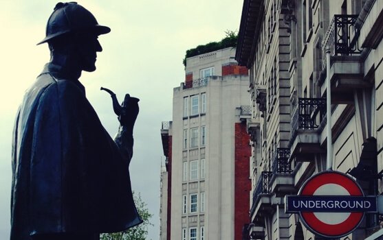 Estátua de Sherlock Holmes em Londres