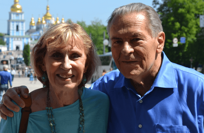 Christina Grof com o marido