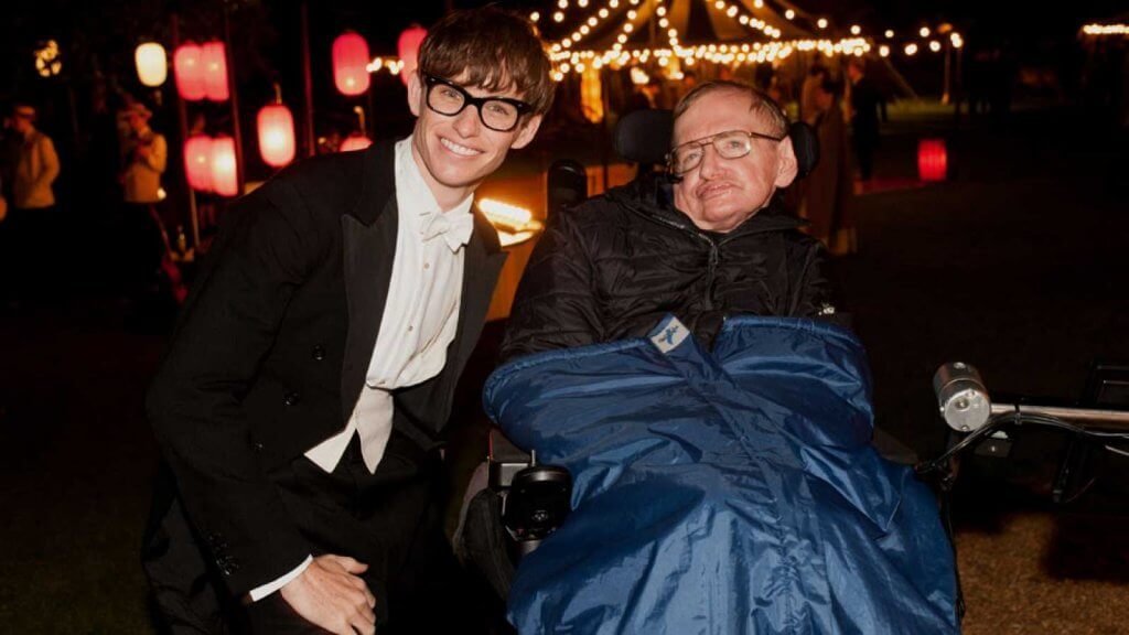 Eddie Redmayne e Stephen Hawking