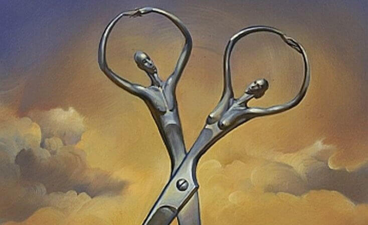 Estátuas em forma de tesoura