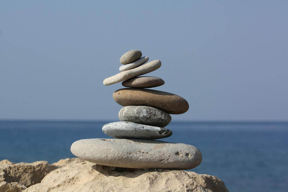 Pedras representando equilíbrio