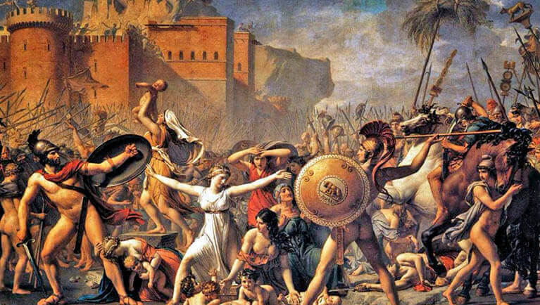 Quadro mostrando batalha