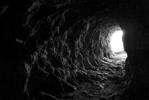 Saída de uma caverna
