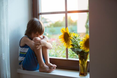 Menino se sentindo fracassado