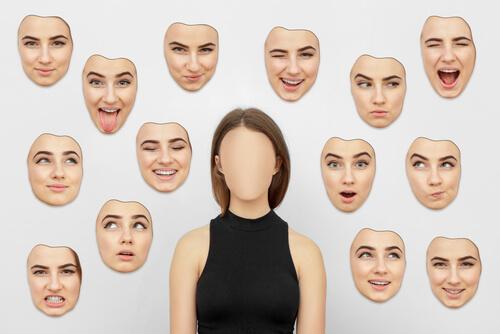 Expressões faciais representando emoções