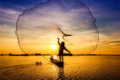 Homem pescando