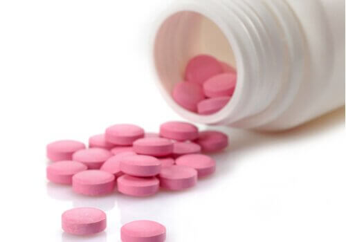 Comprimidos cor-de-rosa