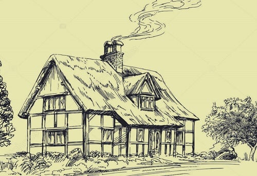 Casebre com chaminé