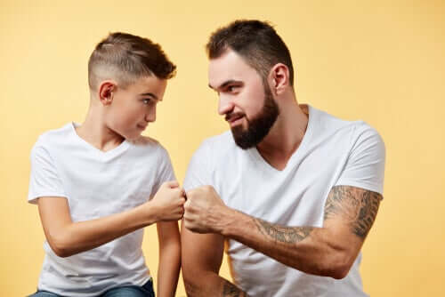 Pai e filho unidos